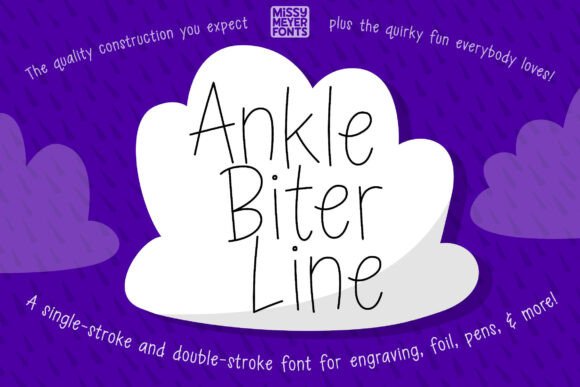 Ankle Biter Line: A Script Amp Font for Sellers