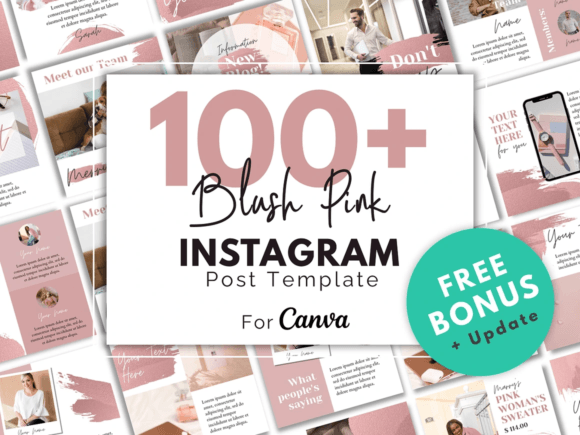 Blush Pink Beauty Template: Graphics for Social Media