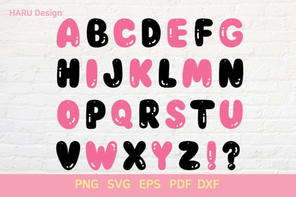 Bubble Font Alphabet Earring: Graphics for Crafts
