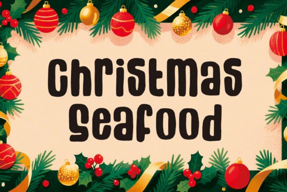 Christmas Seafood: A Festive Script Amp for Fonts