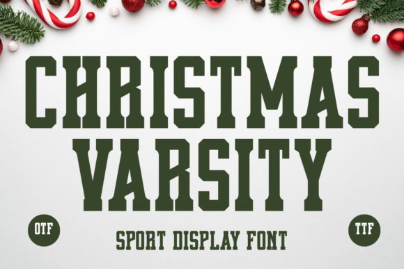 Christmas Varsity: Bold Display Fonts for Festive Projects