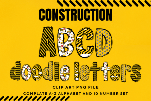 Construction Doodle Alphabet: Graphics & Illustrations