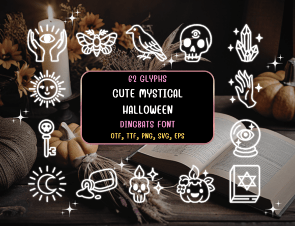 Cute Mystical Halloween: Fonts & Dingbats Review