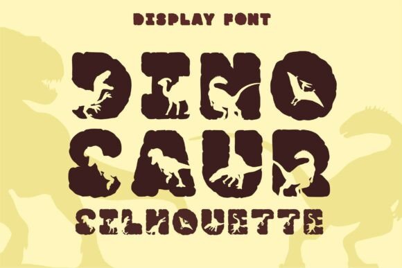 Dinosaur Silhouette: Bold Decorative Fonts for Blogs