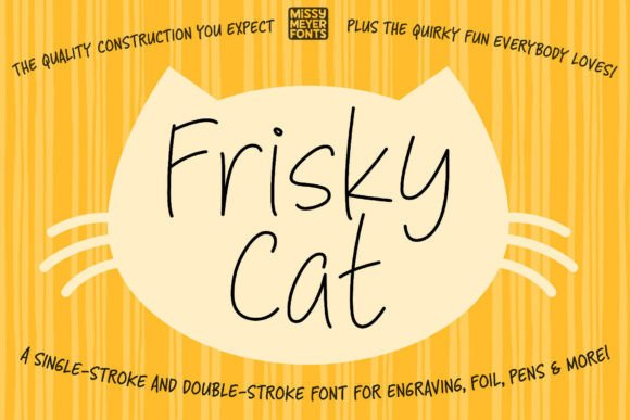 Frisky Cat: A Playful Font for Whimsical Embroidery Projects