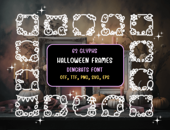 Halloween Frames: Spooky Fonts & Dingbats
