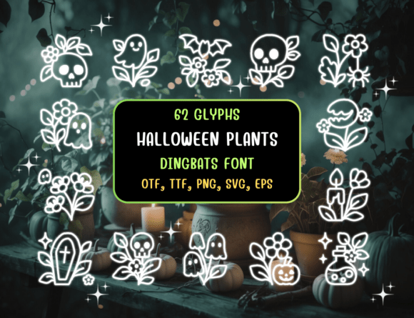 Halloween Plants: A Dingbats Font for Branding