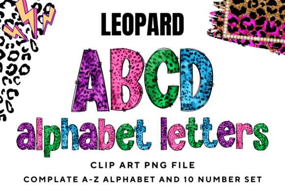 Leopard Doodle Alphabet: Graphics & Illustrations