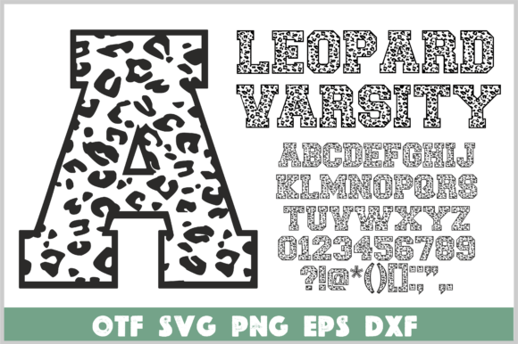 Leopard Varsity: Bold Decorative Fonts for Trendy Designs