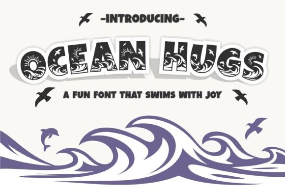 Ocean Hugs: A Decorative Font for Crafting Joy