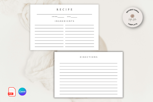 Review: Simple Kitchen Recipe Card Template for Embroidery