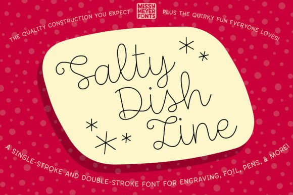 Salty Dish Line: Script Amp Fonts for Blog Graphics