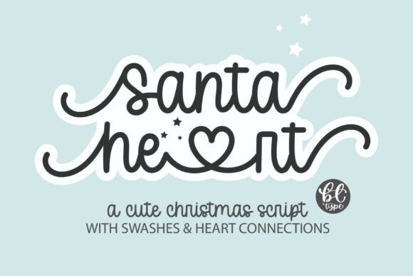 Santaheart: A Festive Script Amp Font for Holiday Designs