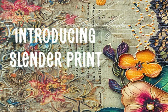 Slender Print: Elegant Display Fonts for Crafts