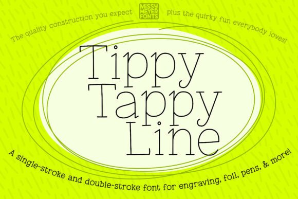 Tippy Tappy Line: Quirky Serif Fonts for Crafters