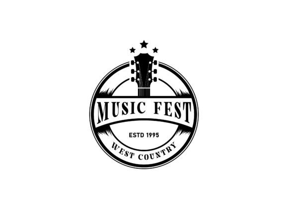 Vintage Guitar Music Festival Graphics & Logos